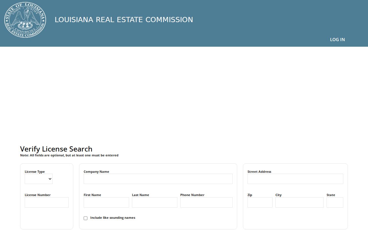 LaPlace residents directory professional license verification