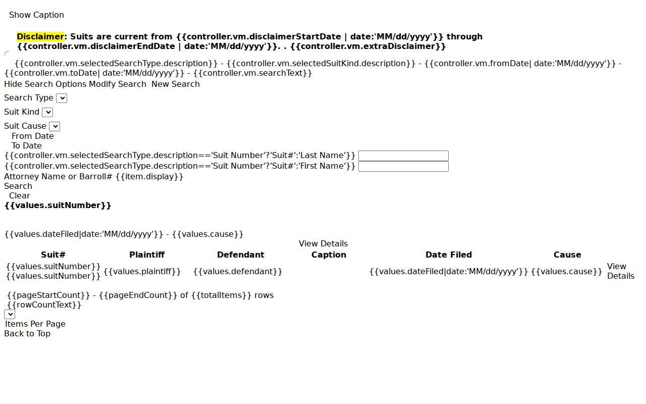 LaPlace resident lookup civil court inquiry fields