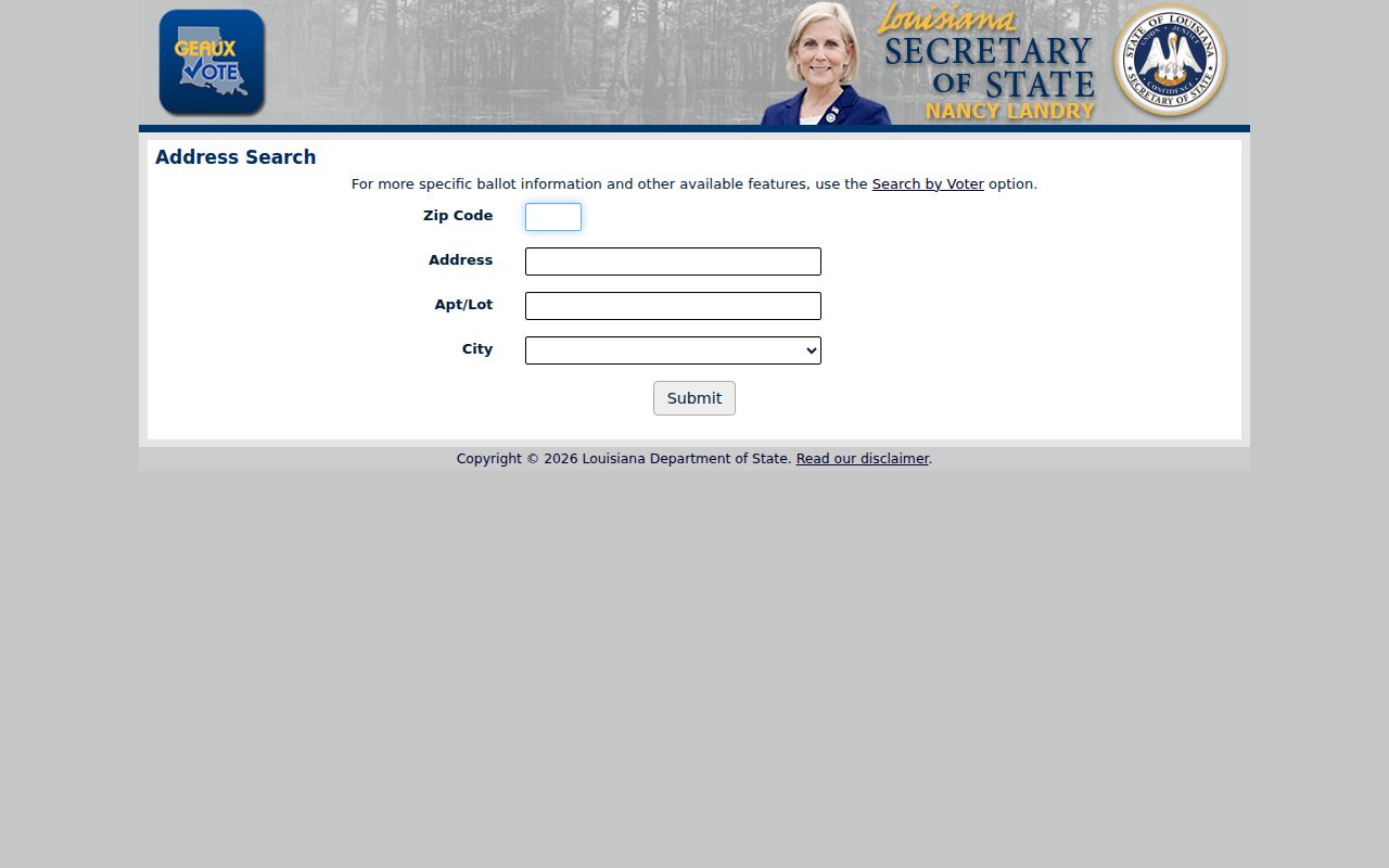 LaPlace ZIP code directory voter address search