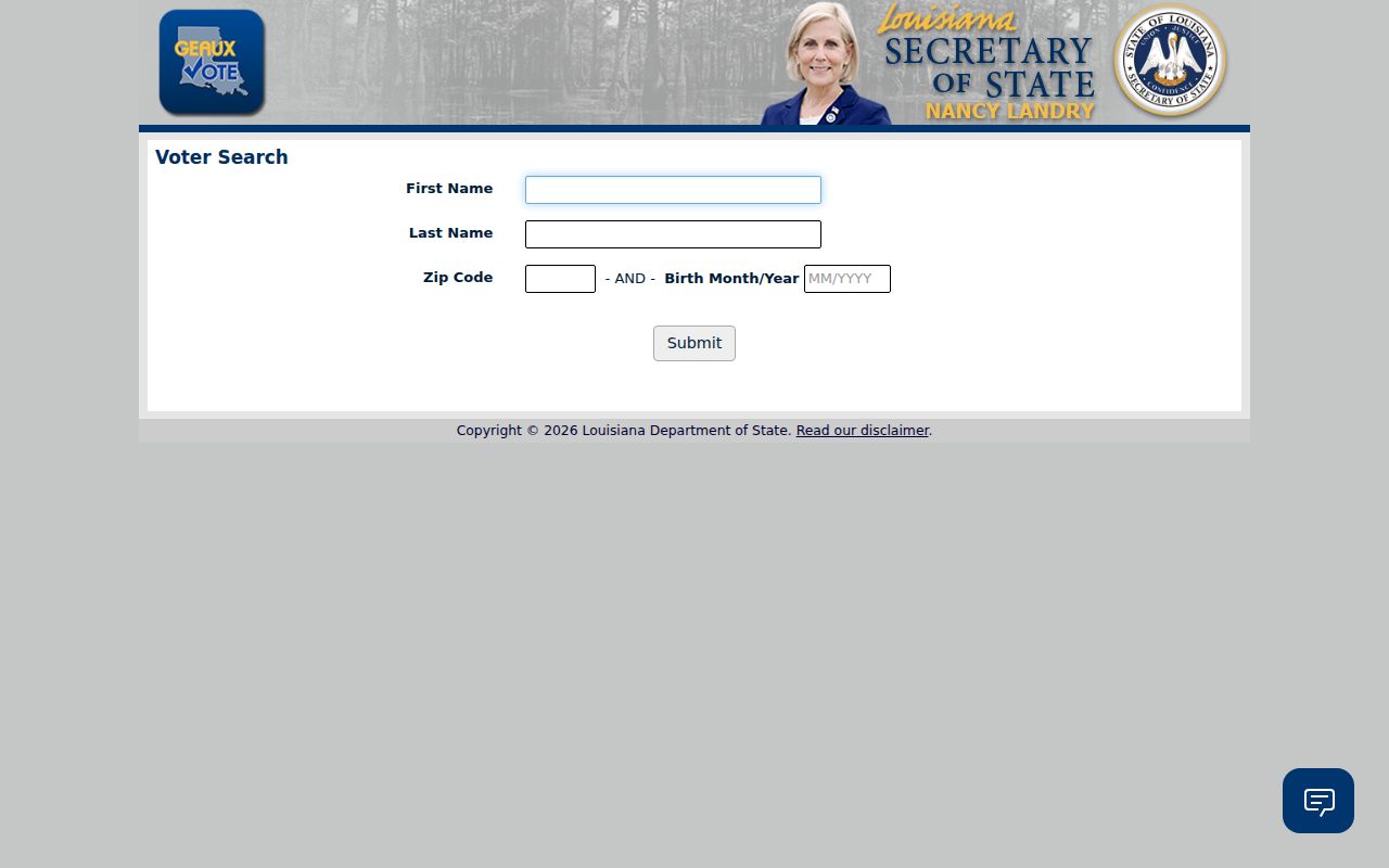 LaPlace ZIP code directory voter name and ZIP search
